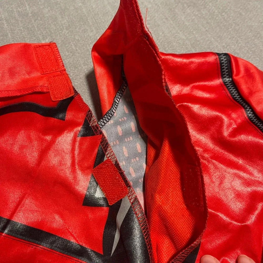 Disney Descendants‎ Rise of Red Costume Jacket Top Mesh Sleeves Heart Print NWOT